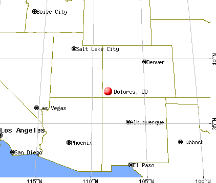Dolores, Colorado map