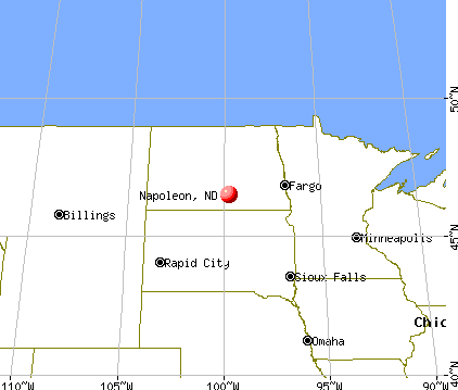 Napoleon, North Dakota map