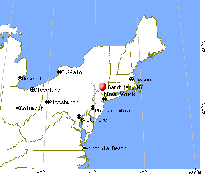 Gardiner, New York map
