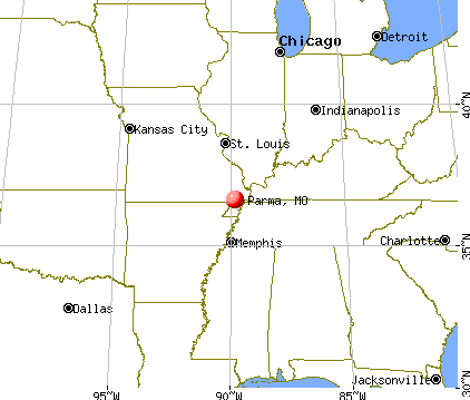 Parma, Missouri map