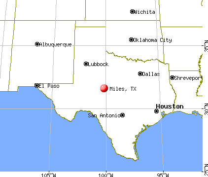 Miles, Texas map