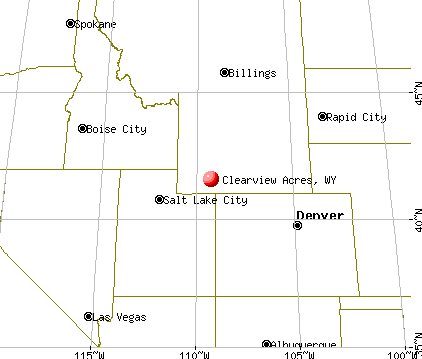 Clearview Acres, Wyoming map