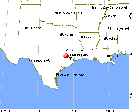 Pine Island, Texas map