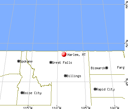 Harlem, Montana map