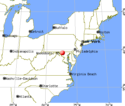 Woodsboro, Maryland map