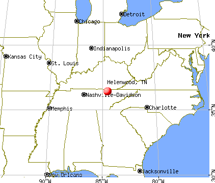 Helenwood, Tennessee map