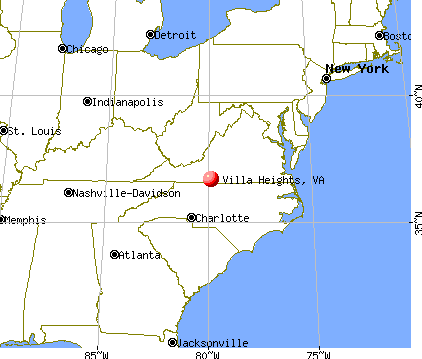Villa Heights, Virginia map