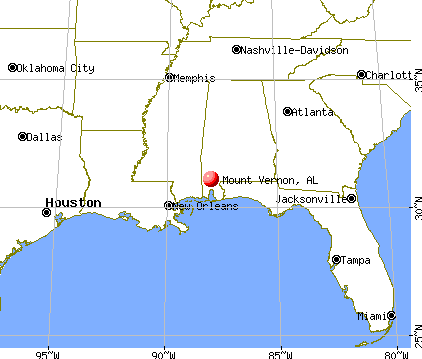 Mount Vernon, Alabama map