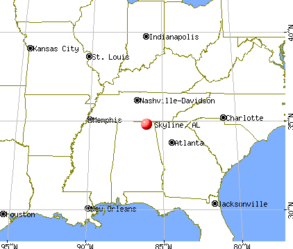 Skyline, Alabama map