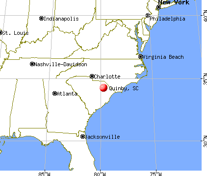 Quinby, South Carolina map