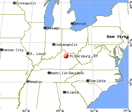 Millersburg, Kentucky map