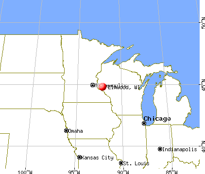 Elmwood, Wisconsin map
