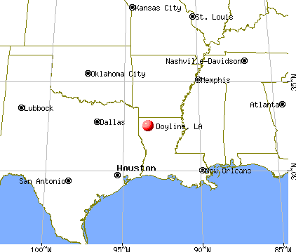 Doyline, Louisiana map