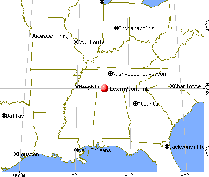 Lexington, Alabama map
