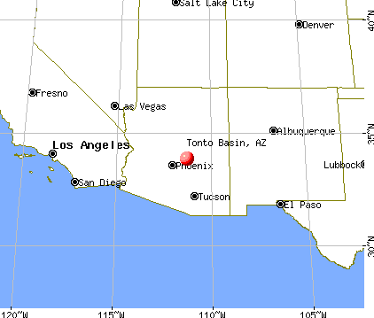 Tonto Basin, Arizona map