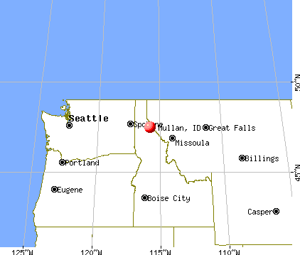 Mullan, Idaho map