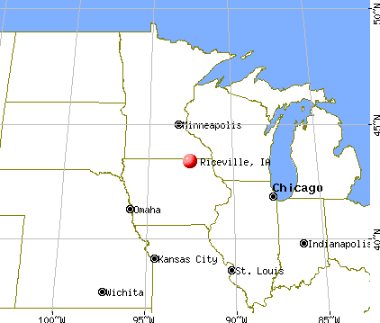 Riceville, Iowa map