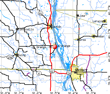 La Grange, MO map