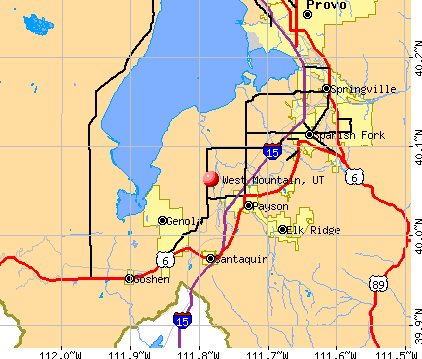 West Mountain, UT map