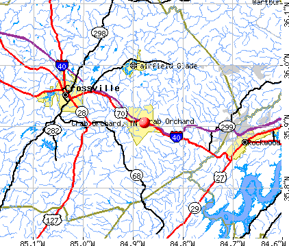 Crab Orchard, TN map
