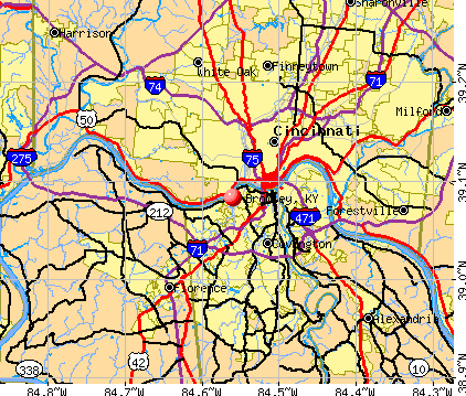 Bromley, KY map