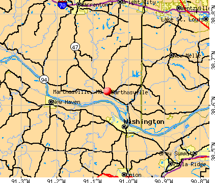 Marthasville, MO map