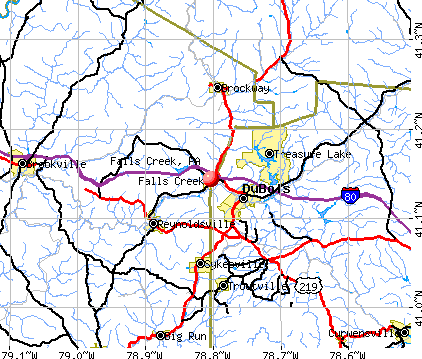 Falls Creek, PA map