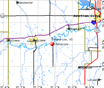 Enterprise, KS map
