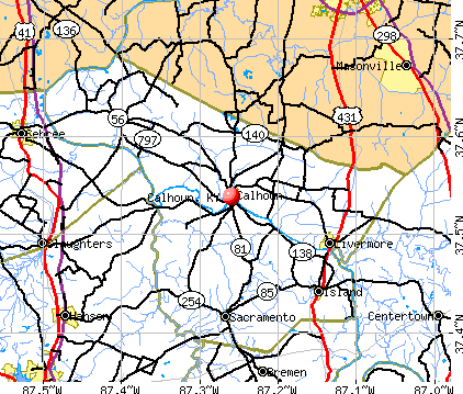Calhoun, KY map