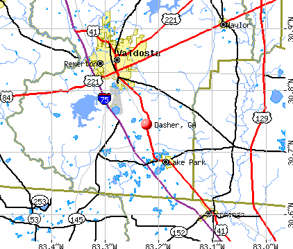 Dasher, GA map
