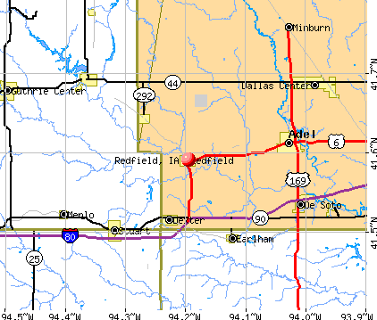 Redfield, IA map