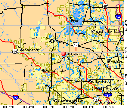 Holiday Hills, IL map