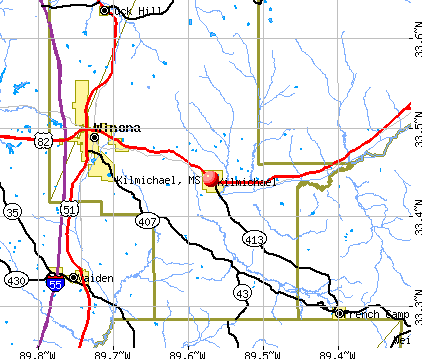 Kilmichael, MS map
