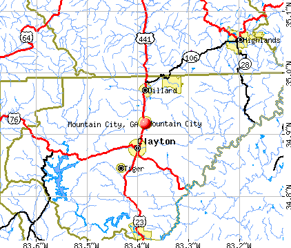 Mountain City, GA map