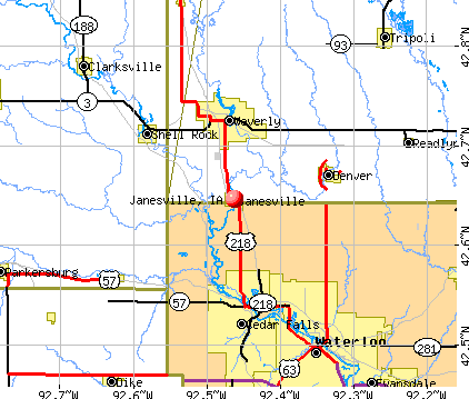 Janesville, IA map