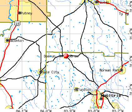 Doerun, GA map