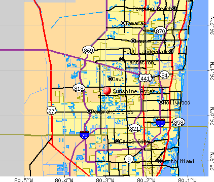 Sunshine Acres, FL map