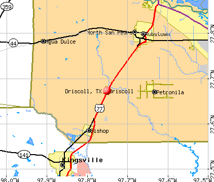 Driscoll, TX map