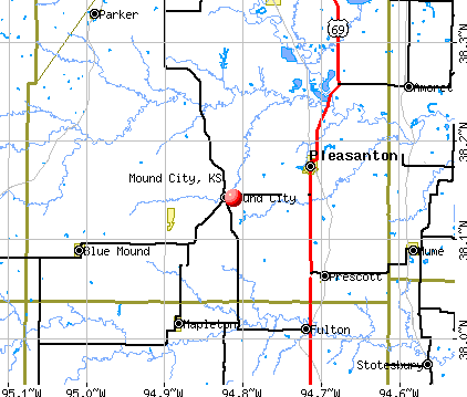 Mound City, KS map