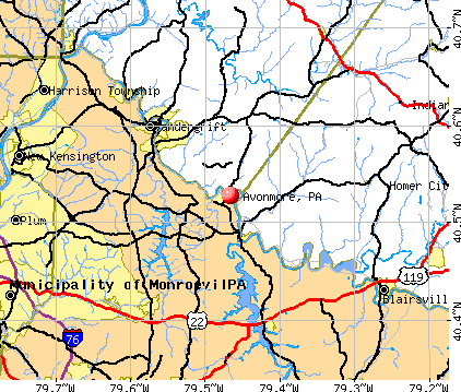Avonmore, PA map