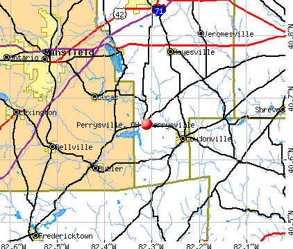 Perrysville, OH map