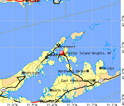 Shelter Island Heights, NY map