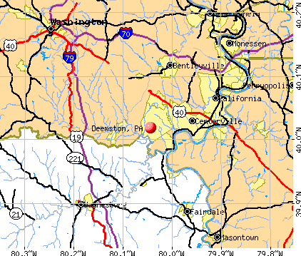 Deemston, PA map