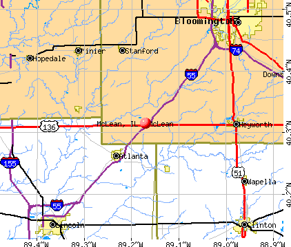 McLean, IL map