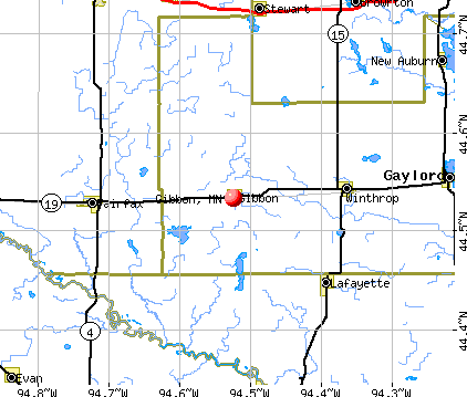 Gibbon, MN map