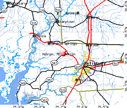 Hebron, MD map