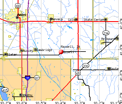 Maxwell, IA map