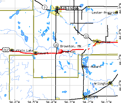 Brownton, MN map