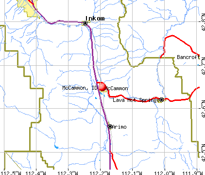 McCammon, ID map