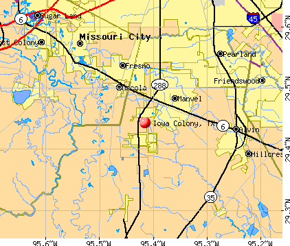 Iowa Colony, TX map